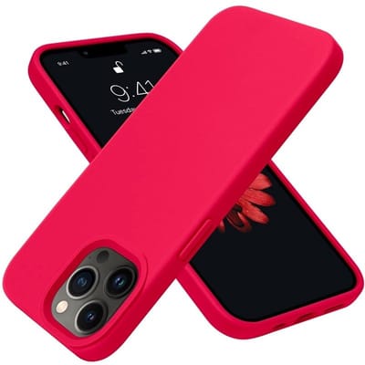 geschikt voor iPhone 15 Pro Max Hoesje Siliconen - Soft Touch Telefoonhoesje - geschikt voor iPhone 15 Pro Max Silicone Case met zachte voering - Mobiq Liquid Silicone Case Hoesje geschikt voor iPhone 15 Pro Max rood