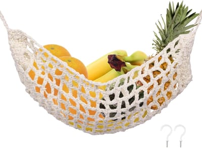 Famanu – Fruithangmat 31,8 x 40,6 cm – 100% katoen handgemaakt, ruimtebesparend onder kast