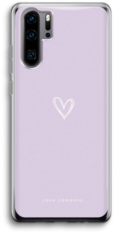 Case Company® - Hoesje geschikt voor Huawei P30 Pro hoesje - Klein hartje paars - Soft Cover Telefoonhoesje - Bescherming aan alle Kanten en Schermrand