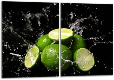 TMK ArtDeko Serie - Glazen Beschermplaat voor Fornuis - 40x52 cm - Limoen