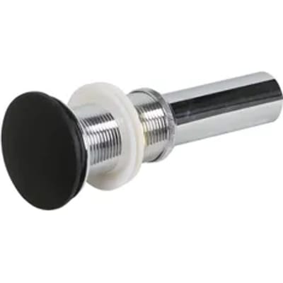 Aquavive Wastafelplug Solid Surface Black Waste - Metaal - Cilinder - Mat Zwart - 6,6x6,6x9cm