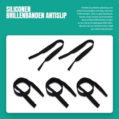 Dailygoods- Brillenband Antislip - Siliconen Sportbrilband - Verstelbaar Koord - Drijvende Brillenkoord - Elastisch en Duurzaam - Geschikt voor Sporten