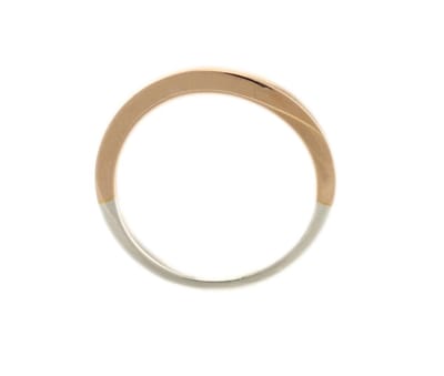 Behave - Ring rosékleur zilverkleur duo design - Tijdloze minimal look