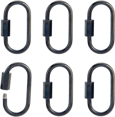 Zes Stuks Schroef Carabiners met Ovale Schroefsluiting voor Sleutelhangers, Kettingen en Armbanden - Duurzaam RVS DIY Sieradenaccessoires