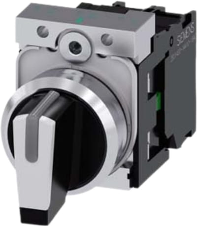 Siemens 3SU11502BL601NA0 3SU1150-2BL60-1NA0 Knevelschakelaar Schakelposities 3 2 x 45 ° 1 stuk(s)