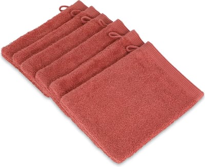 Casilin - Como - Washandjes 6 stuks Hotelkwaliteit - 100% katoen - Zacht en Absorberend - Rood