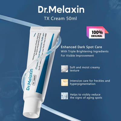 Dr.Melaxin TX Crème 50ml, Comfort Hydraterende Verzorging, Glad Huidoppervlak, Lichte Niet-vette Finish, Koreaanse Cosmetica, Koreaanse Huidverzorging 50ml/1.69 fl.oz gray
