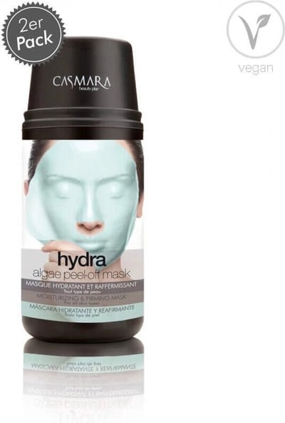 CASMARA HYDRA ALGAE PEEL-OFF MASK | Alle huidtypes | Speciaal voor  rijpere huid | Gezichtsmasker | Unisex formule | Gel met powder | 2 Mask + 1 Ultra-firming Moisturizing Ampoule 4 ml