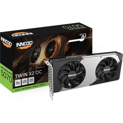 INNO3D - Carte graphique - NVIDIA RTX 5070 TWIN X2 OC - N50702-12D7X-195064N - 12Go