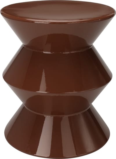 In & Out Deco Bijzettafel - Metaal - Organisch - Bruin - Hoog 36 cm - Rond 31 cm