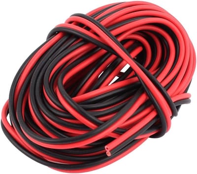 Elektrisch Draad - Kabel PVC - Verlichting Aansluiten - Hoge Temperatuur Isolatie - 9 Meter Lang - Zwart Rood