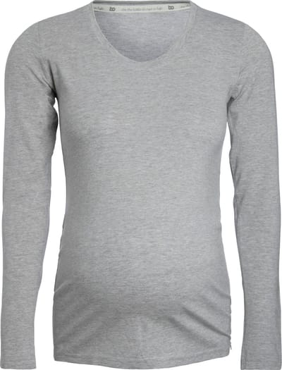 Baby's Only Zwangerschapstop lange mouw Glow - Zwangerschapsshirt gemaakt uit 96% viscose en 4% elastaan - Longsleeve dames - Dusty Grey - S