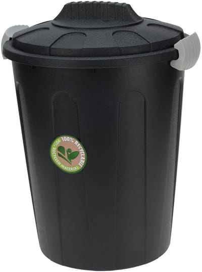 Universele Plastic Ton met Deksel 23 Liter - Witte Meerdoel Emmer