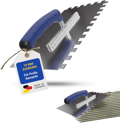 RVS Tegeltroffel met 10 mm Vertanding en Ergonomische Softgrip Handgreep voor Tegelwerk