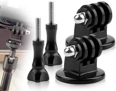 Set van 2 Tripod Adapters met Geribbelde Schroeven, Accessoires voor Actiecamera's, Geschikt voor GoPro Hero 10/9/8/7/6/5 en Andere Camera's