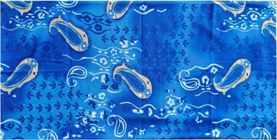 Haarsoires Haarband Multifunctioneel 45x25cm - Paisley Patroon - Blauw - Elastische Stof - Bandana Col Nekwarmer - Sport Outdoor Casual - Unisex