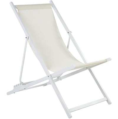 LOCRI II - Strandstoel - Beige/Wit - Polyester