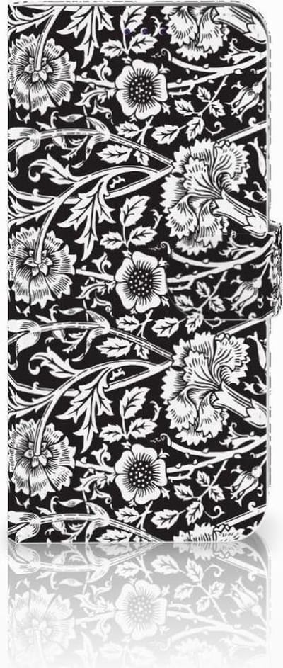 Samsung Galaxy A50 Hoesje Black Flowers