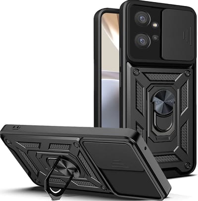 Hoesje geschikt voor Motorola Moto G32 - Techsuit Camshield Back Cover - Zwart