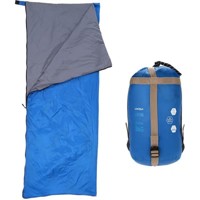 Lixada 190 * 75cm Outdoor Envelop Slaapzak Kamperen Reizen Wandelen Multifunctioneel Ultralicht 680g blauw