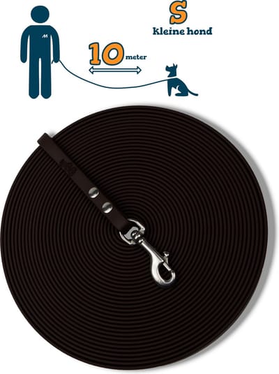Miqdi BioThane® Sleeplijn 10 meter – zonder handvat – S (9 mm) – donkergroen – waterdicht & sterk