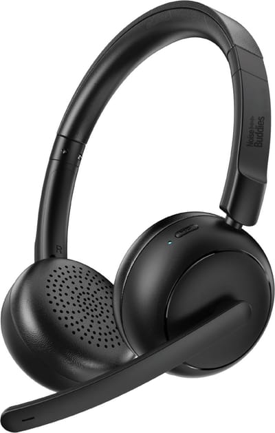 Noise Buddies Dialog Headset met Microfoon- ANC + ENC - Bluetooth - Multipoint connectie - voor werk - Voor Laptop, computer en telefoon - 54 uur batterij - Draadloze Koptelefoon