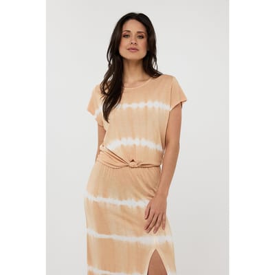 EsQualo Top Cropped Tie Dye Sand Größe: S | Hemden Outlet | Damen | Braun