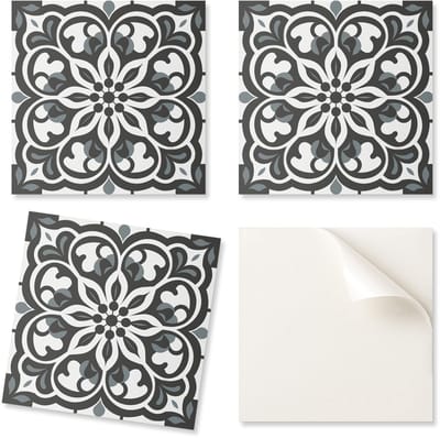 Zelfklevende decoratieve vinyltegels voor thuis met bloemenpatroon en ornamenten, 20x20x20 cm