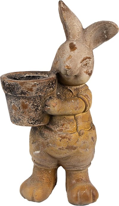 Keramiek Bloempot voor Binnen – Bruin – Decoratieve Pot – 23x18x41 cm – Keramiek