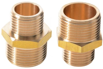 Dailygoody - Haar Vriendelijkheid - Adapter - Messing - 2 PCs Reductie Connector - Verloopstuk - Geschikt voor Gas en Vloeistoffen