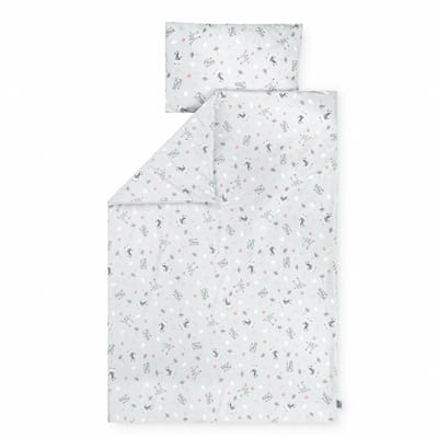Julius Zöllner kinderbeddengoed jersey - Savanne grau, maat 100x135 + 40x60 cm