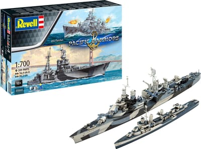 Revell Modelbouwpakket Militaire voertuigen - 05644 Pacific Warriors - USS Fletcher - USS Indianapolis - 2 Schepen! - Geschenkset Plastic - 1:700 - Modelbouw