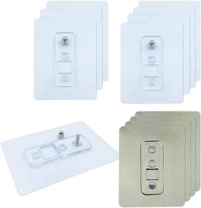 12 Stuks Zelfklevende Schroeven Set voor Badkamer en Keuken - Waterdichte Haken - Transparant en Grijs - Opbergrek Systeem met Douchehaakjes