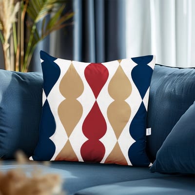Boraboi® Luxe Decoratieve Kussenhoezen set van 2 , Zachte Suède Touch 50x50cm -(Darkblauw,Wit,Rood,Bruin)