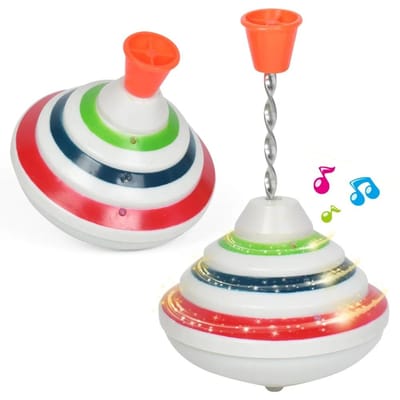 Klassieke magische tollen speelgoed muziek licht gyro kinderspeelgoed met led zaklamp muziek grappig speelgoed kinderen jongens verjaardagscadeau