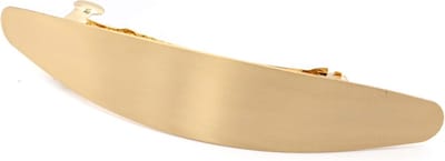 Grote goudkleurige matte metalen gebogen haarspeld met french barette clip 11 cm