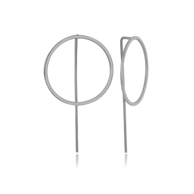 Luxe Sparkle oorbel Zilver (925 sterling ) Trendy Minimalistisch Oorknop Combi Bedel Dames Meisje | Cadeau Voor Vrouw
