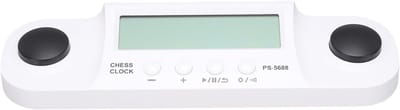 Digitale Schaakklok - Spel Timer - Toernooi Training - Draagbaar LCD Display - 27x8x4 cm - Wit