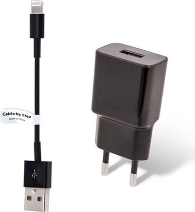 OneOne 2A lader + 0,2m standaard OneOne Lightning kabel. Universele oplader adapter past op Apple iPhone 5, 5c, 5s, 6, 6s, 7, 8, SE, X, XR, XS, 10, 11, 12, 13, 14 (Mini / Pro / Pro Max / Plus), iPad Mini 1, 2, 3, 4, 5, Air, 2, 3