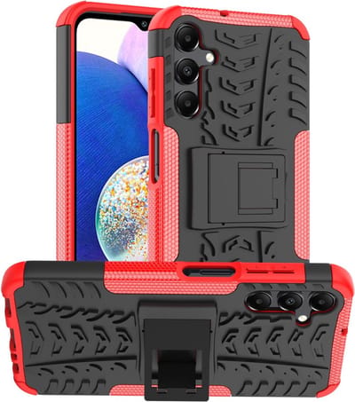 Coverup Hoesje - Geschikt voor Samsung Galaxy A15 Hoesje - Coverup Rugged Kickstand Back Cover - Rood