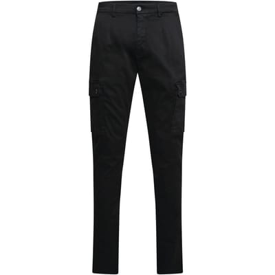 Replay Heren Katoenen Denim Slim Cargo Broek (Zwart)