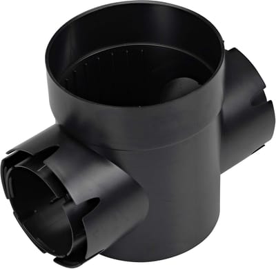 Wastafel Afvoer - Dubbele Uitlaat - Oppervlaktewater Afvoeren - Verzamelt Puin - 6 Inch - Zwart