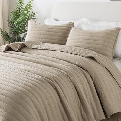 Ultrazachte beige sprei 200 x 220 cm - Ideaal als knuffeldeken, bedsprei of woondeken