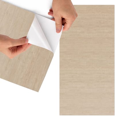 Tulup Meubelfolie - Beige hout Meubelfolie - 65x130 cm - Beige Meubelfolie - Wrapfolie Keuken - Minimalist Meubelfolie - Decoratiefolie - Tafeldecoratie - Texturen