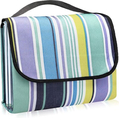 Famanu – 150×200cm Picknickkleed Waterdichte Achterkant - Zandbestendig Strandkleed Grote Buitenmat met Handvat voor Kamperen BBQ Wandelen Familie Zomer
