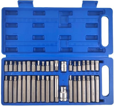 Dailygoods- Steeksleutelset 40-delig - Torx sleutels - Inbussleutels - Schroevendraaiers - Gereedschapset in koffer - Roestvrij staal - 320x135x38 mm - Gereedschapsset