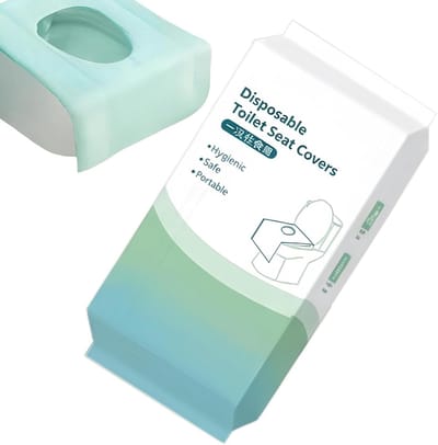 Toiletstoelhoezen - Toiletlakens - Hygiënisch reizen - Antislip randen - 40 x 60 cm - Groen