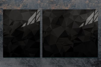 TMK ArtDeko Serie - Glazen Snijplank en Beschermplaat - 100 x 52 cm - Zwart