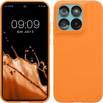 kwmobile telefoonhoesje geschikt voor Motorola Moto G67 / G77 / G87 - Hoesje voor smartphone - Back cover in fruitig oranje