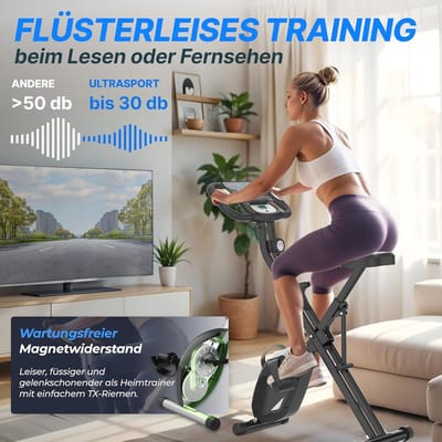 Inklapbare Fietstrainer met LCD-Display - Verstelbare Weerstanden, Eenvoudige Montage voor Thuisgebruik